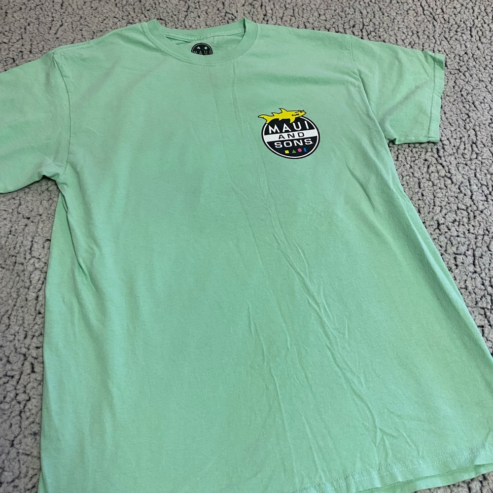 Maui and Sons - mint green mens shirt - size Medium